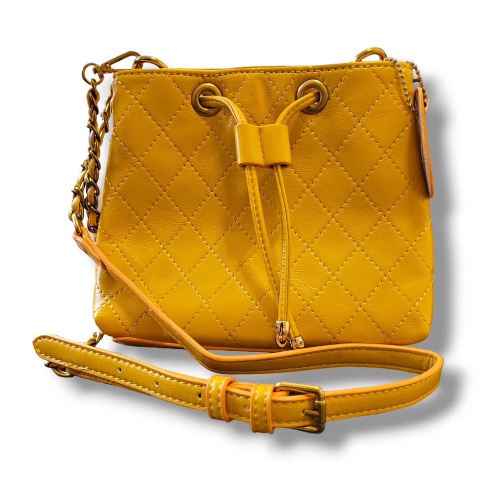 Quilted Look Crossbody Purse